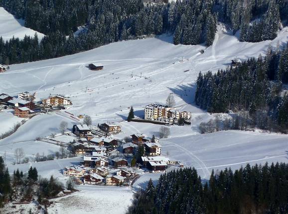 View of the Roggenboden ski area from Schatzberg