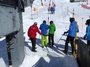 Dedicated staff at the drag lift