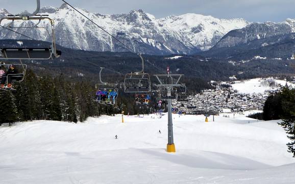 Skiing in Mösern