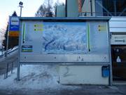 Information with slope map at the valley station in Marilleva