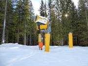 High-performance snow cannon on the Ehrwalder Alm