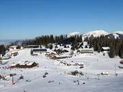 Hutterer Böden: View of the accommodations in the ski area