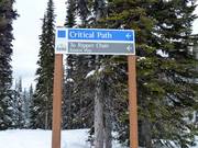 Slope signage at Revelstoke Mountain Resort