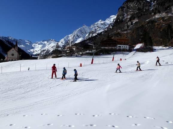 Ski course on the Innerpflersch ski meadow