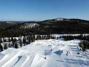 View over the gigantic snow park