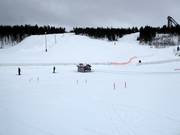 Practice slope with rope lift