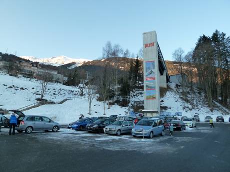 Meilenweiss: access to ski resorts and parking at ski resorts – Access, Parking Pizol – Bad Ragaz/Wangs