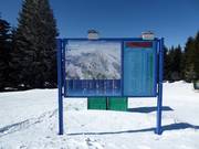 Slope map with current operating information in the Kopaonik ski resort