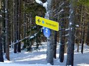 Signage in the ski area