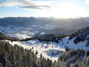 View over the Brauneck ski area