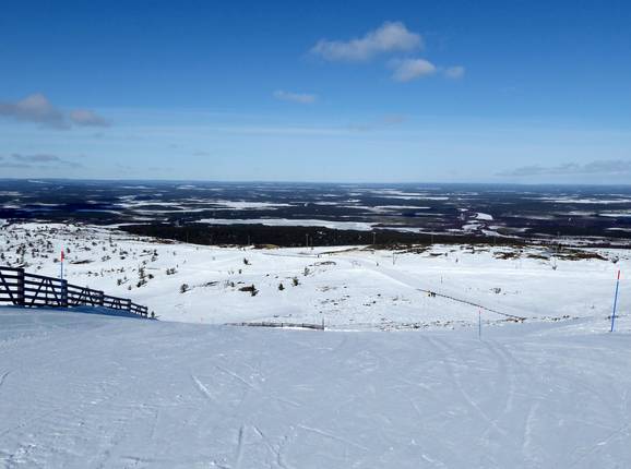 View over Lapland from the ski resort of Levi