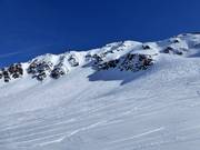 Freeride terrain at Gemsstock