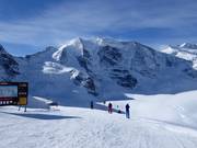 Diavolezza mountain station: view of Piz Palü (3,900 m)