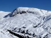 View of the difficult slope Mittager I