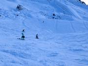 Very steep slope Kletterwand (here without grooming)