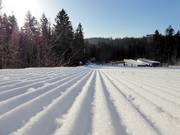 Very well-groomed slope in the Černá hora ski area