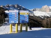 Clear signposting in Ciampedie