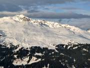 View from Gotschnagrat over the Madrisa ski area