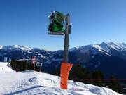 Permanently installed snow cannons at Horberg