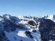 View of the Roßkopf and the ski slopes