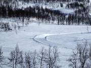 View of the cross-country trails in Hemavan
