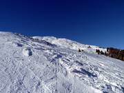 Open ski area below the Crap Sogn Gion
