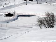 Storage pond of the snowmaking system of Les Saisies