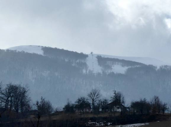 View of the Cmiljača ski resort