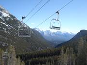 Mystic Express with view over the Canadian Rockies
