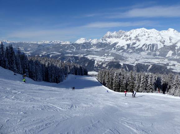World Cup men's slope at the top of the Planai