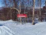 Slope signage in the Hemavan ski area