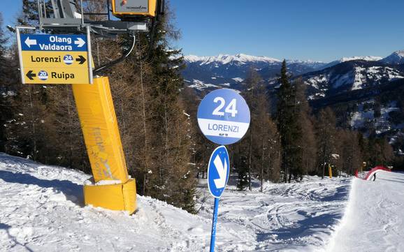 Rieserferner Group: orientation within ski resorts – Orientation Kronplatz (Plan de Corones)