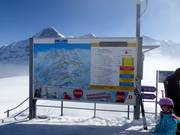 Slope map in the ski resort