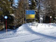 Clear signage at Maiskogel