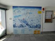 Slope map at the mountain station of the gondola lift