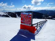 Good signage on the ski slopes