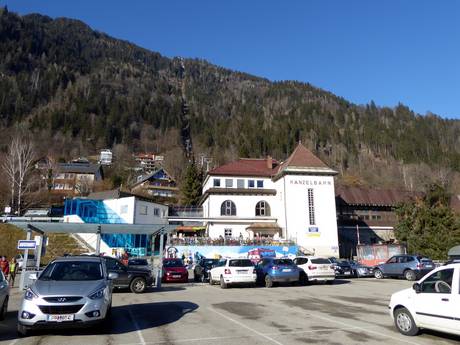 Gurktal Alps: access to ski resorts and parking at ski resorts – Access, Parking Gerlitzen