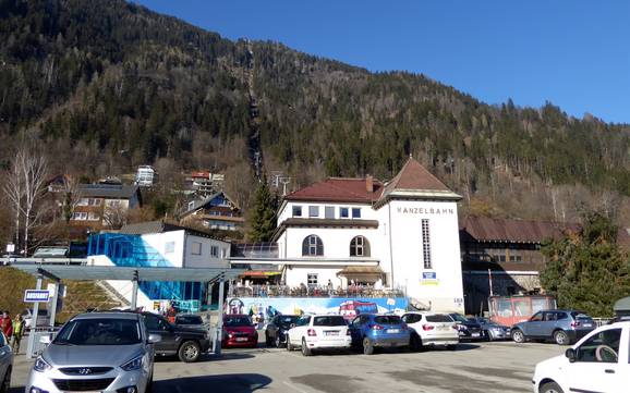 Villach Region: access to ski resorts and parking at ski resorts – Access, Parking Gerlitzen