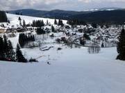 View over the ski area at the Schwarzenbachlift