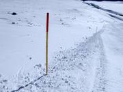 Slope markings in the Weißsee Gletscherwelt ski area