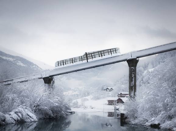 Funiculaire Arc en Ciel (Les Arcs Express) - © Agence 360