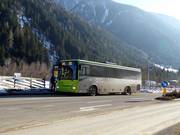 Ski bus at the valley station