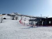 View of the Luossabacken ski area in Kiruna