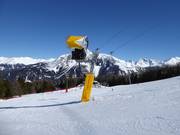 High-performance snow cannon in the Schöneben-Haideralm ski area