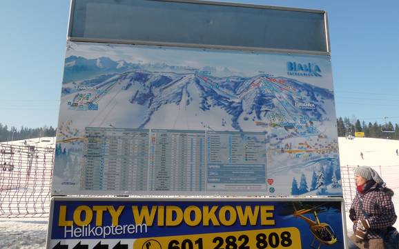 Eastern Beskids (Východné Beskydy/Beskidy Zachodnie): orientation within ski resorts – Orientation Białka Tatrzańska – Kotelnica/Kaniówka/Bania