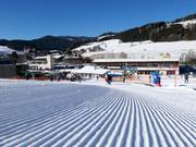 Very well-groomed slopes in the children's area