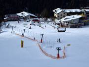 Beginner slope at the valley station at the Wiesenlift