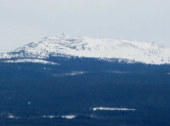View of the Luosto ski area from Pyhä