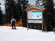 Slope map in the ski area