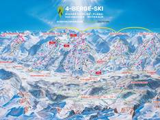 Trail map Schladming – Planai/​Hochwurzen/​Hauser Kaibling/​Reiteralm (4-Berge-Skischaukel)